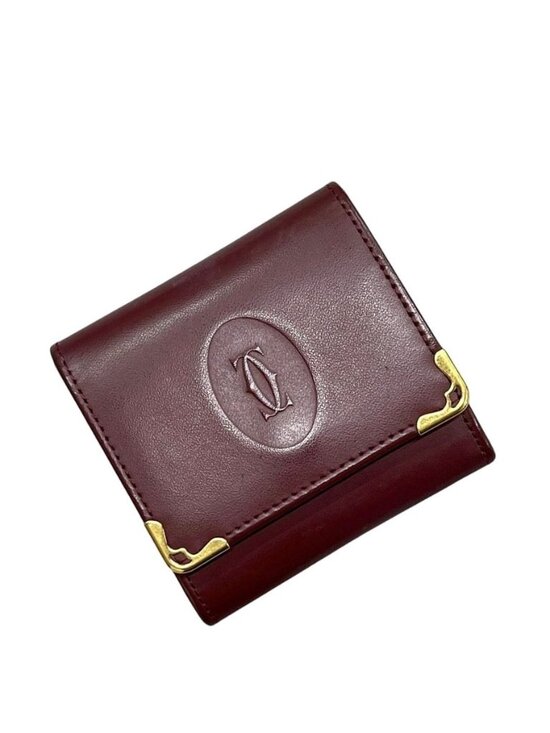 Cartier Handbags - Cartier Coin Case Bordeaux Must Purse